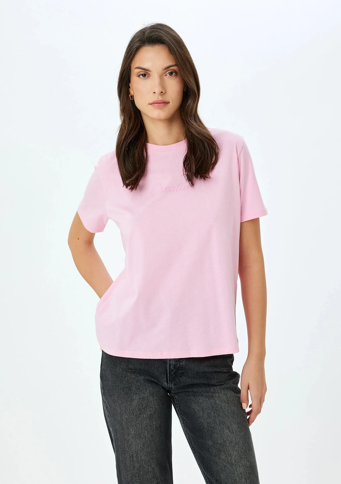 Round Neck Boxy T-shirt - Image 3